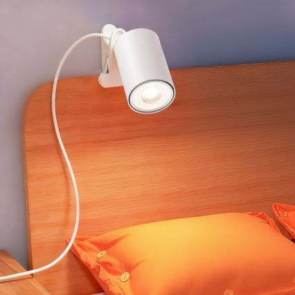 Svjetiljka s kopčom PUNTO 1xGU10/9W/230V bijela