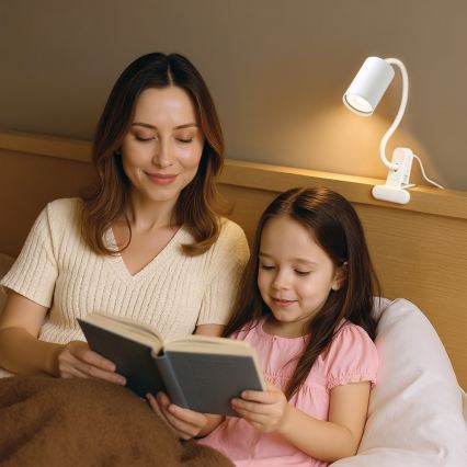 Fleksibilna lampa sa stezaljkom PUNTO 1xGU10/9W/230V bijela