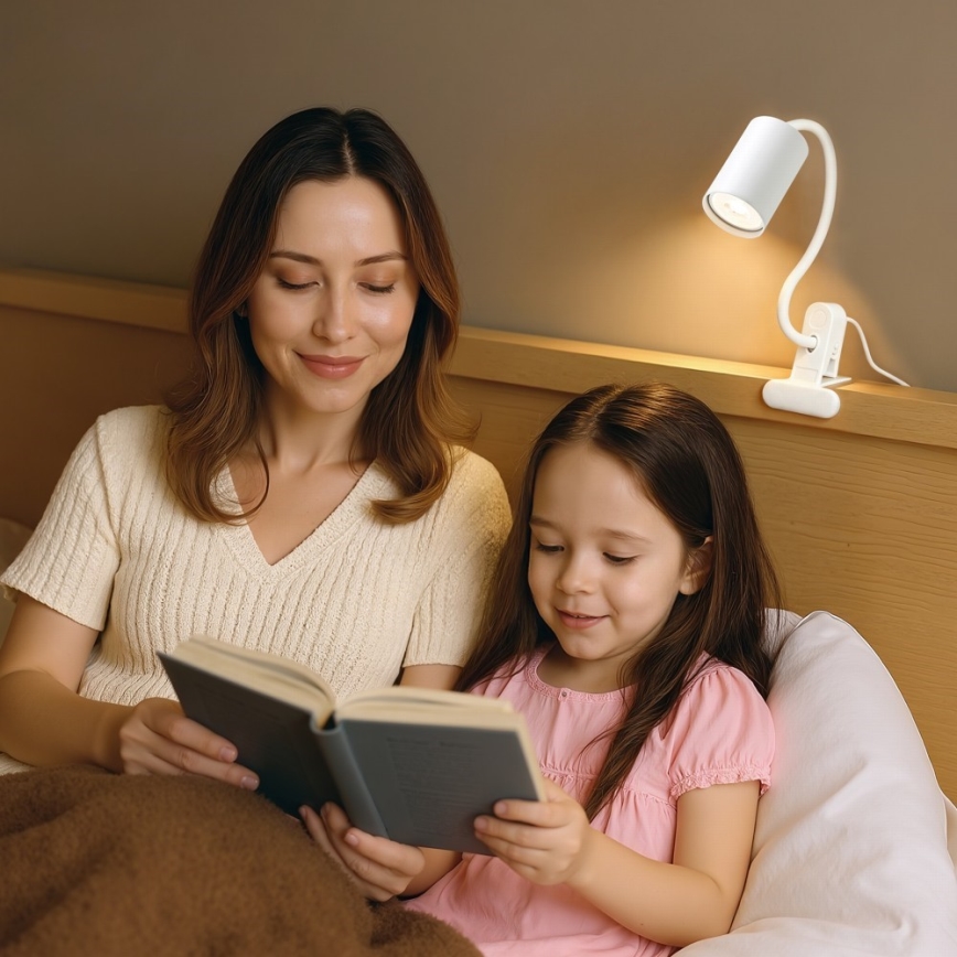 Fleksibilna lampa sa stezaljkom PUNTO 1xGU10/9W/230V bijela