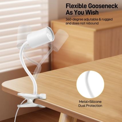 Fleksibilna lampa sa stezaljkom PUNTO 1xGU10/9W/230V bijela