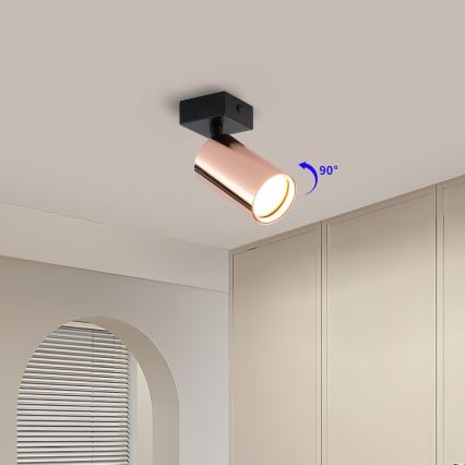 Stropni reflektor PUNTO 1xGU10/9W/230V ružičasto zlato