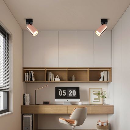 Stropni reflektor PUNTO 1xGU10/9W/230V ružičasto zlato