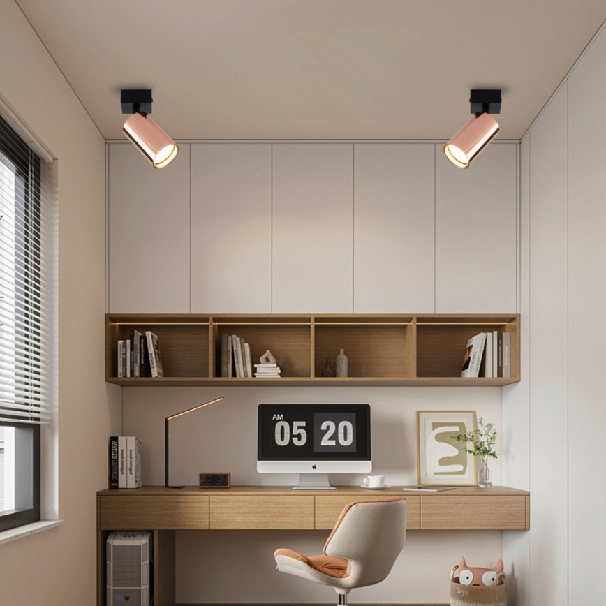 Stropni reflektor PUNTO 1xGU10/9W/230V ružičasto zlato