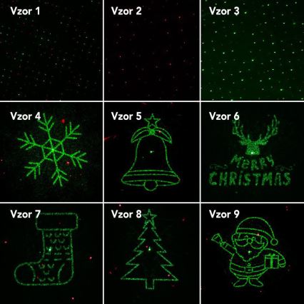 Vanjski laserski projektor 7W/230V IP65 6 motiva