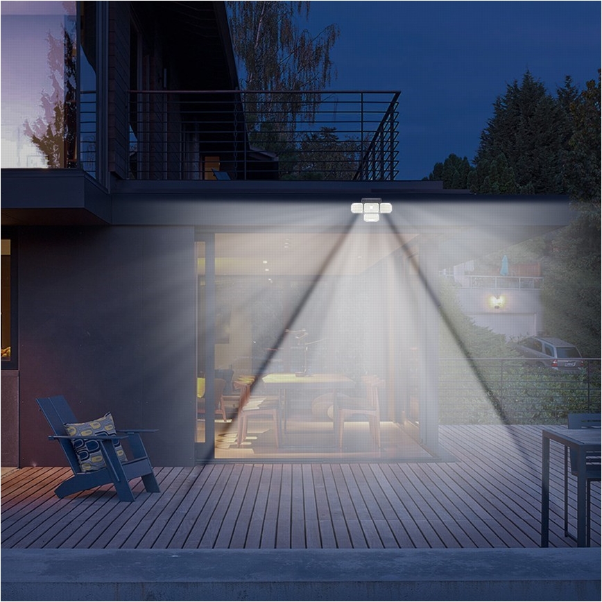 LED Solarna zidna svjetiljka sa senzorom LED/5W/5,5V IP65 2400 mAh