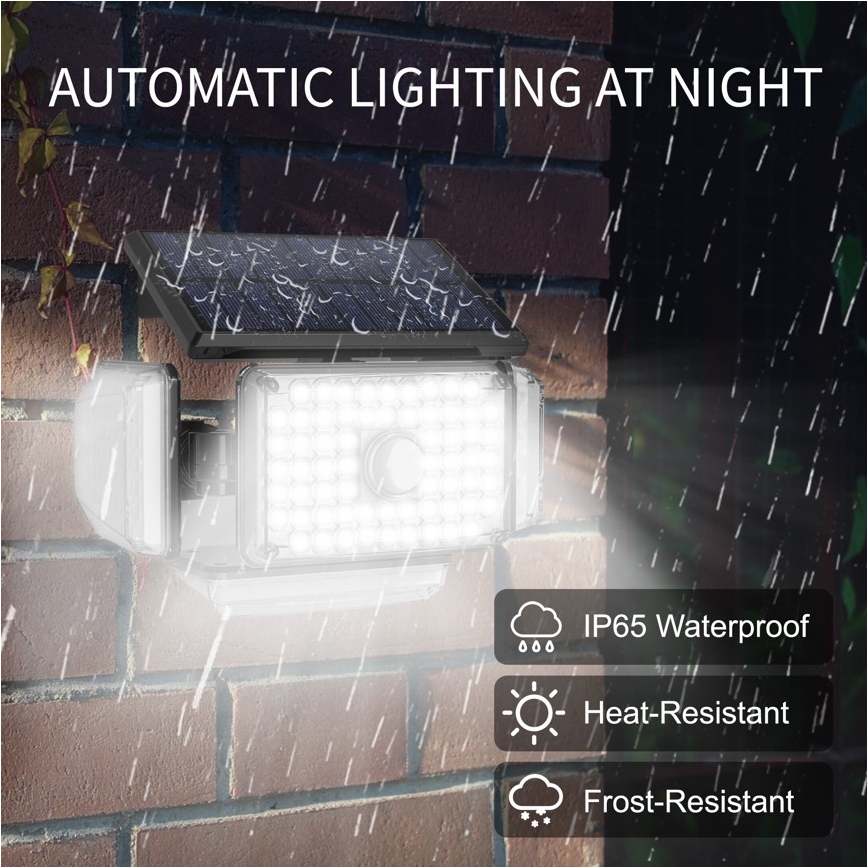 LED Solarna zidna svjetiljka sa senzorom LED/5W/5,5V IP65 2400 mAh