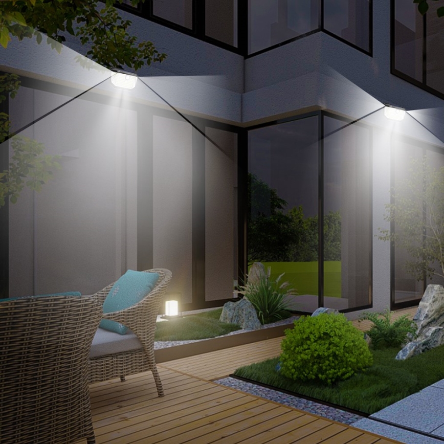 LED Solarna zidna svjetiljka sa senzorom LED/4W/5,5V IP65 1200 mAh
