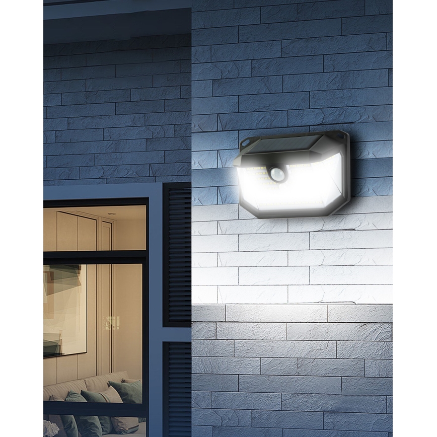 LED Solarna zidna svjetiljka sa senzorom LED/4W/5,5V IP65 1200 mAh