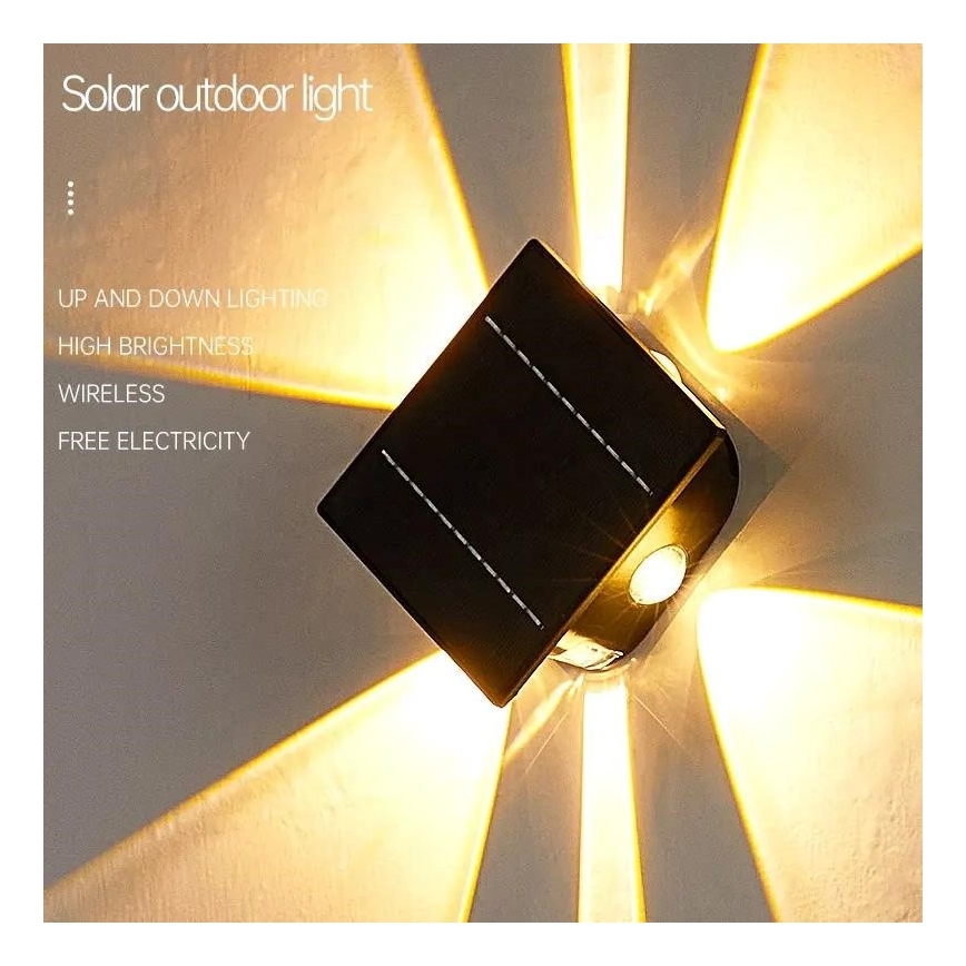 LED Solarna zidna svjetiljka sa senzorom LED/2W/5V IP54