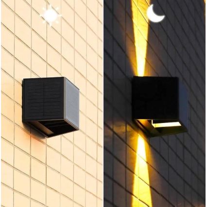 LED Solarna zidna svjetiljka sa senzorom LED/2W/5V IP54 1300 mAh
