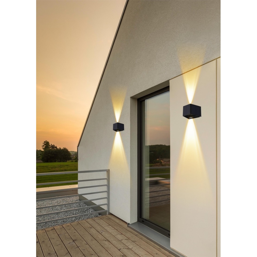 LED Solarna zidna svjetiljka sa senzorom LED/2W/5V IP54 1300 mAh