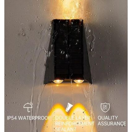 LED Solarna zidna svjetiljka sa senzorom LED/2W/5V IP54 1300 mAh