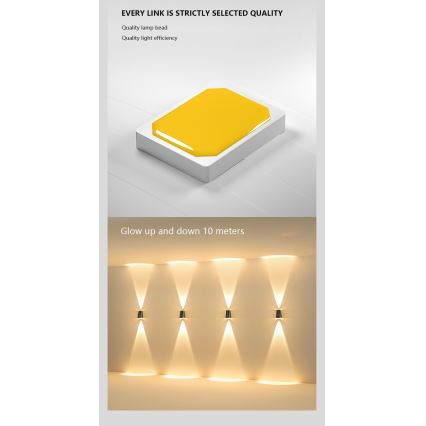 LED Solarna zidna svjetiljka sa senzorom LED/2W/5V IP54 1300 mAh