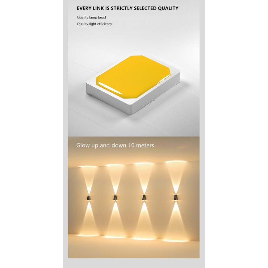 LED Solarna zidna svjetiljka sa senzorom LED/2W/5V IP54 1300 mAh