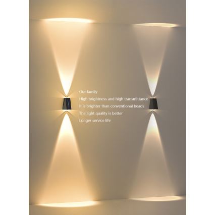 LED Solarna zidna svjetiljka sa senzorom LED/2W/5V IP54 1300 mAh