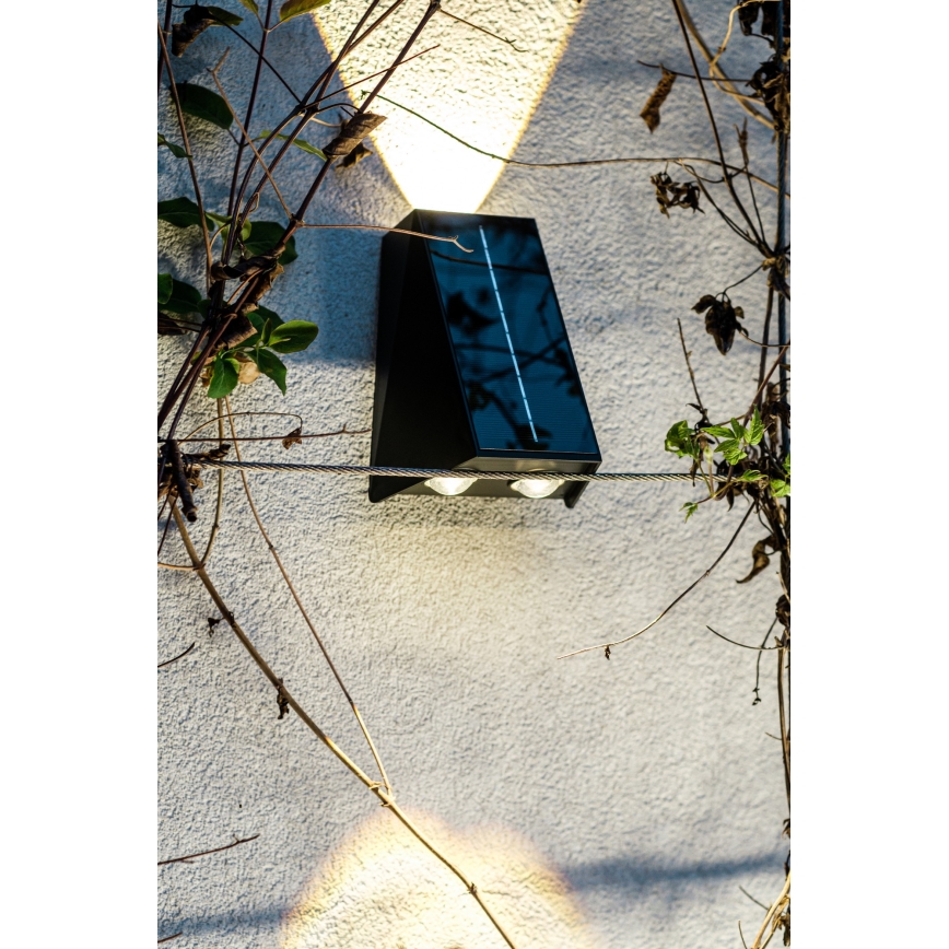LED Solarna zidna svjetiljka sa senzorom LED/2W/5V IP54 1300 mAh