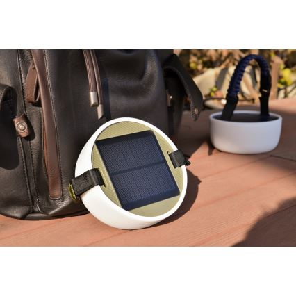 LED RGB Prijenosna solarna punjiva lampa s LED lancem LED/10W/5V 3600 mAh IP65 3600 mAh