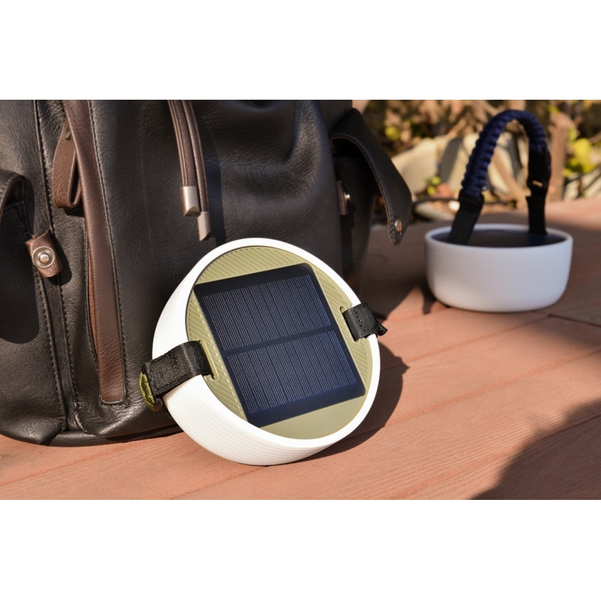 LED RGB Prijenosna solarna punjiva lampa s LED lancem LED/10W/5V 3600 mAh IP65 3600 mAh