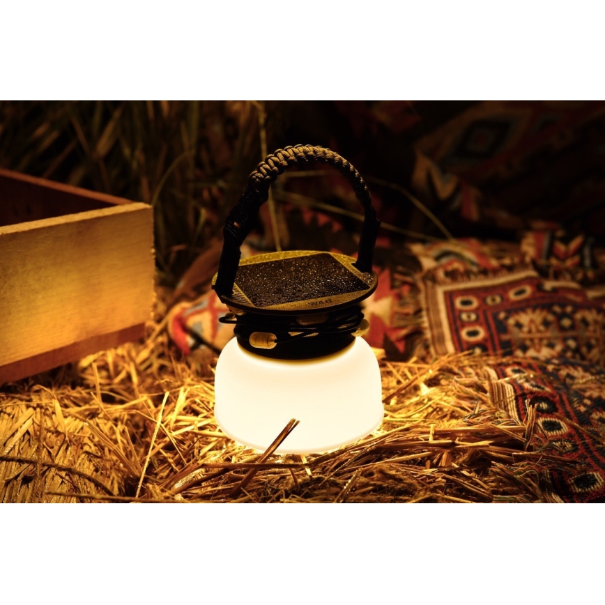 LED RGB Prijenosna solarna punjiva lampa s LED lancem LED/10W/5V 3600 mAh IP65 3600 mAh