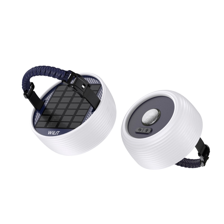 LED RGB Prijenosna solarna punjiva lampa s LED lancem LED/10W/5V 3600 mAh IP65 3600 mAh