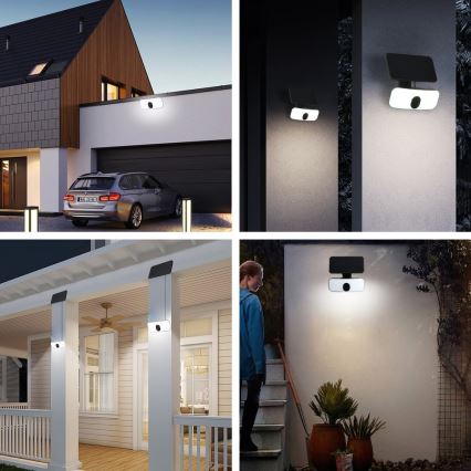 LED Solarna zidna svjetiljka sa senzorom LED/13W/3,7V 4000K IP65