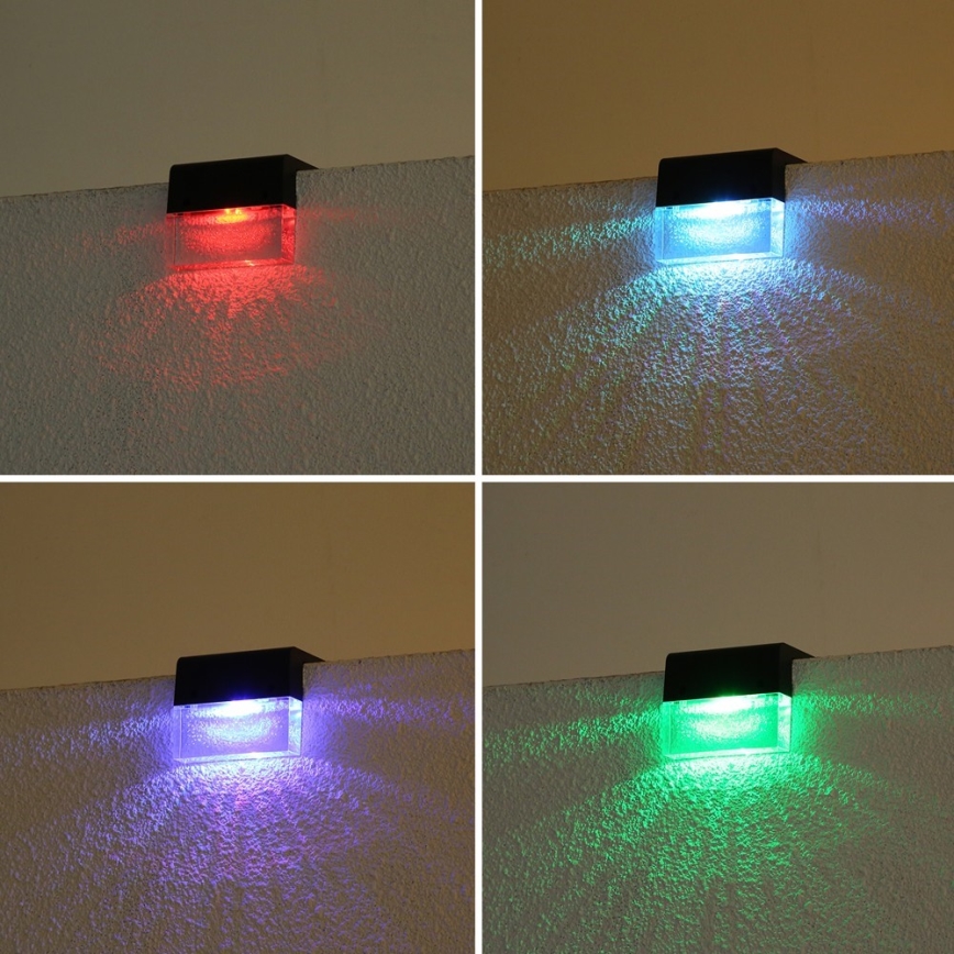 SET 6x LED RGB Solarna zidna svjetiljka LED/1W/1,2V 3500K IP65