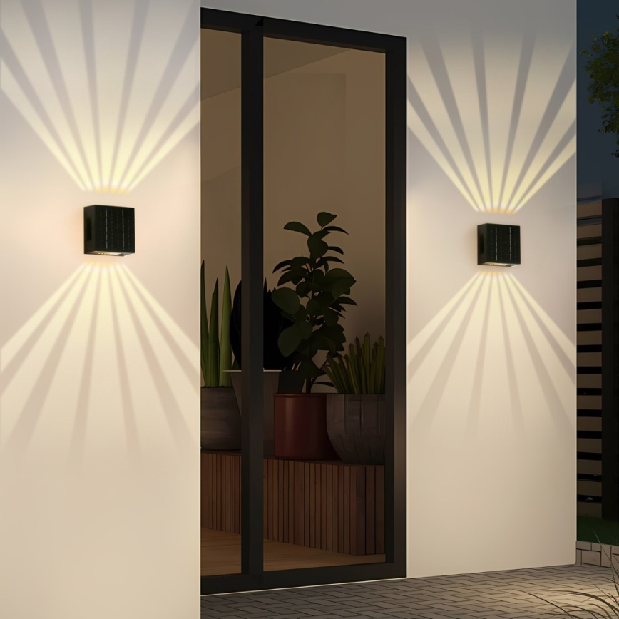 LED Solarna zidna svjetiljka LED/2W/3,7V 4000K IP44 1300 mAh