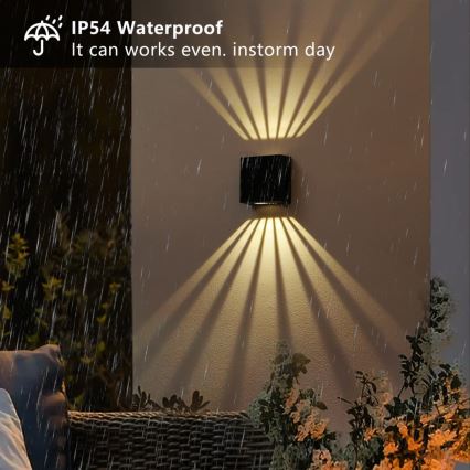 LED Solarna zidna svjetiljka LED/2W/3,7V 4000K IP44 1300 mAh