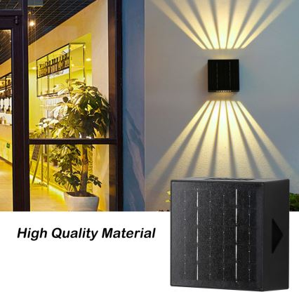 LED Solarna zidna svjetiljka LED/2W/3,7V 4000K IP44 1300 mAh