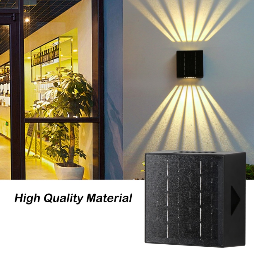 LED Solarna zidna svjetiljka LED/2W/3,7V 4000K IP44 1300 mAh