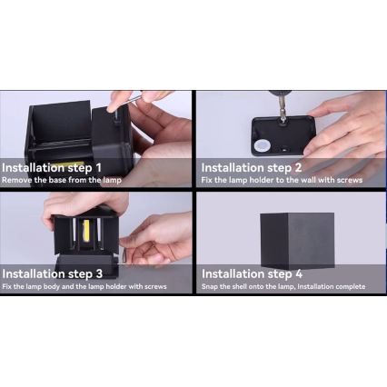 Immax 08510L - LED Vanjsko zidno svjetlo DICE LED/6W/230V 3000K IP65