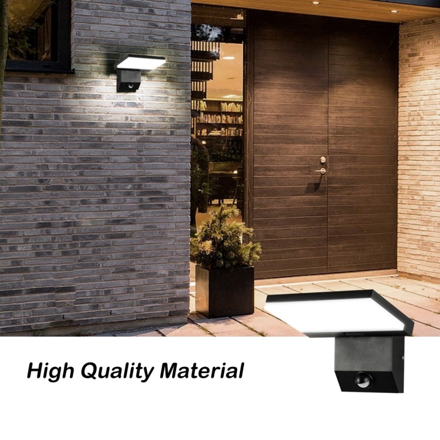 LED vanjsko zidno svjetlo s senzorom MODERN LED/18W/230V IP65