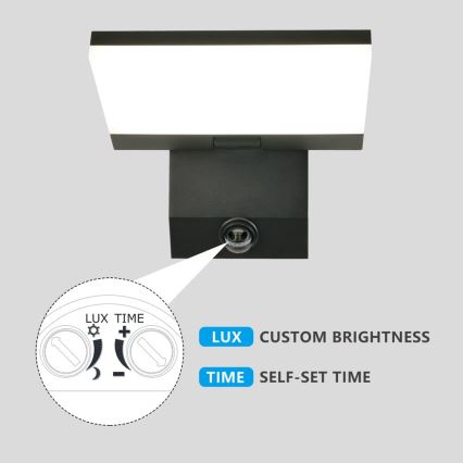 LED vanjsko zidno svjetlo s senzorom MODERN LED/18W/230V IP65
