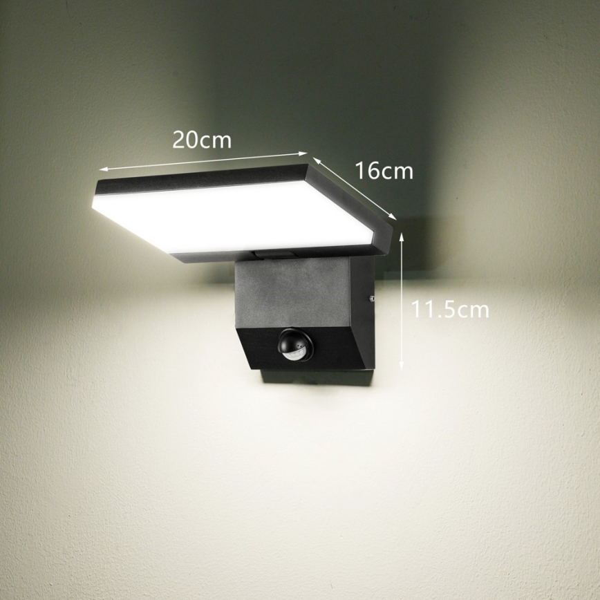 LED vanjsko zidno svjetlo s senzorom MODERN LED/18W/230V IP65