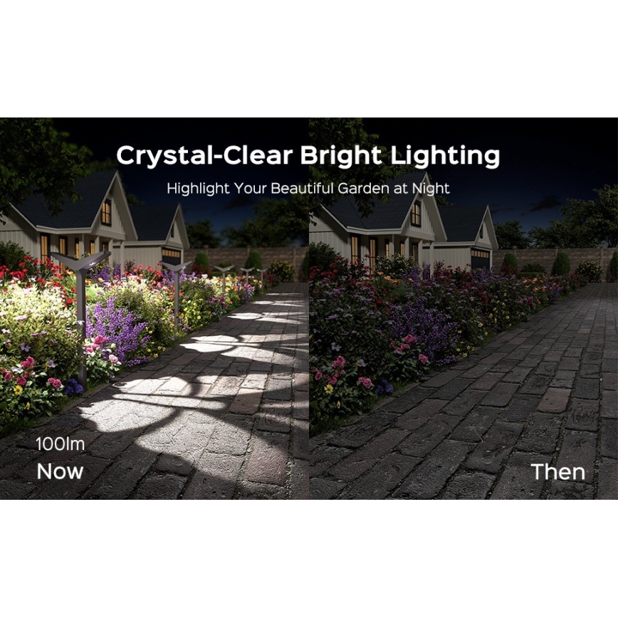 LED solarna svjetiljka sa senzorom SUN BUTTERFLY LED/1,5W/3,7V 3000/6000K IP65 1500 mAh