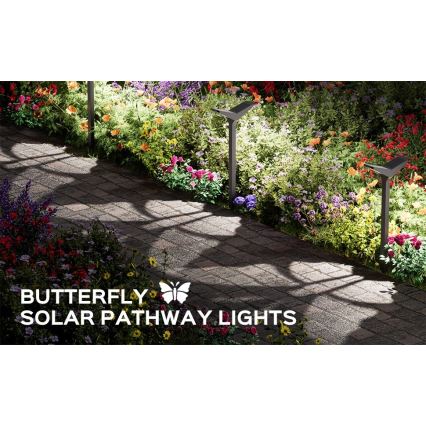 LED solarna svjetiljka sa senzorom SUN BUTTERFLY LED/1,5W/3,7V 3000/6000K IP65 1500 mAh