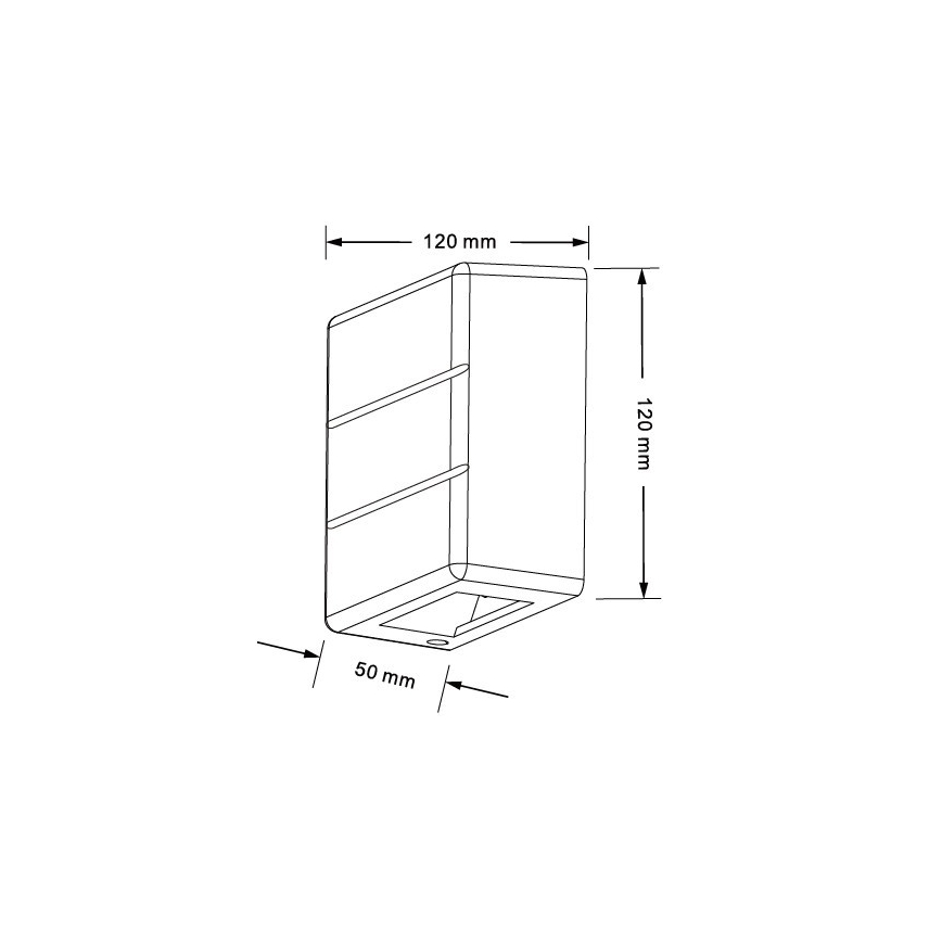 LED vanjsko zidno svjetlo LUXLINE 6W/230V 3000K IP54 crno