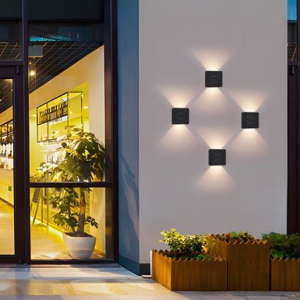 LED vanjsko zidno svjetlo LUXLINE 6W/230V 3000K IP54 crno