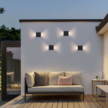 LED vanjsko zidno svjetlo LUXLINE 6W/230V 3000K IP54 crno