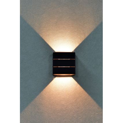 LED vanjsko zidno svjetlo LUXLINE 6W/230V 3000K IP54 crno