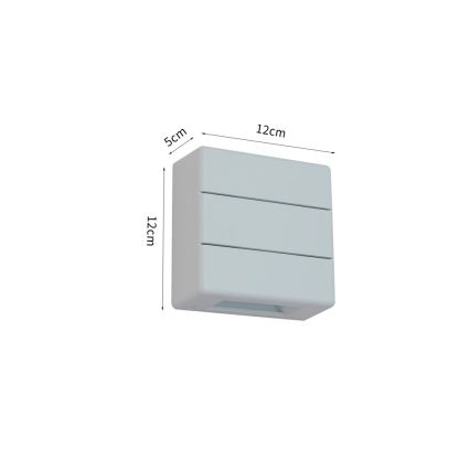 LED vanjsko zidno svjetlo LUXLINE 6W/230V 3000K IP54 bijelo