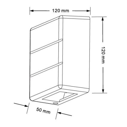 LED vanjsko zidno svjetlo LUXLINE 6W/230V 3000K IP54 orah