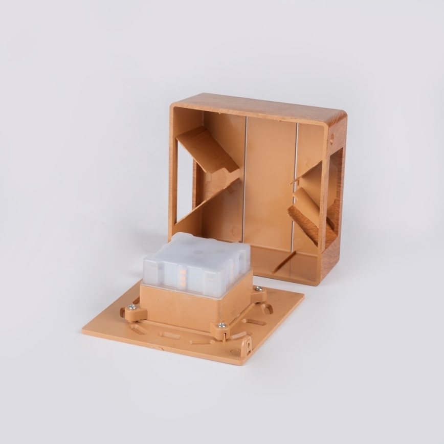 LED vanjsko zidno svjetlo LUXLINE 6W/230V 3000K IP54 orah