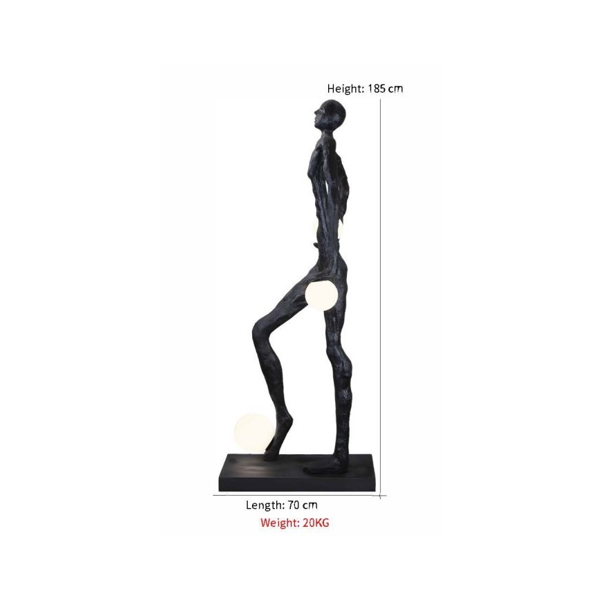 Podna svjetiljka SILUETTE 3xE27/60W/230V 185 cm Aura