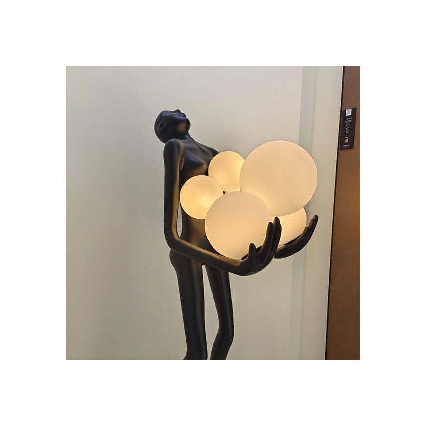 Podna svjetiljka SILUETTE 6xE27/25W/230V 180 cm Human Ball