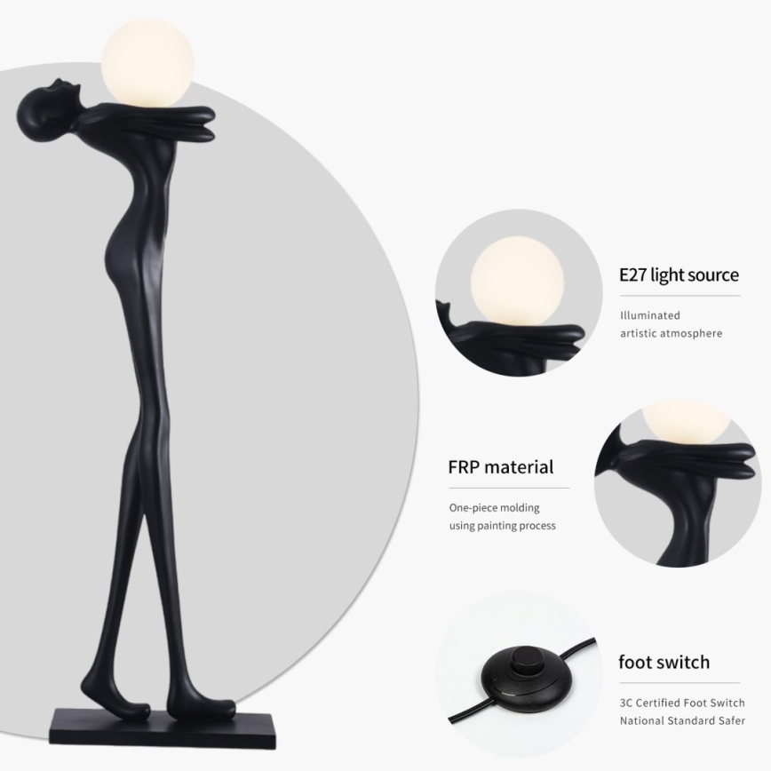 Stojeća lampa SILUETTE 1xE27/25W/230V, 175 cm — u obliku žene
