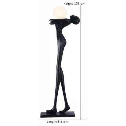Stojeća lampa SILUETTE 1xE27/25W/230V, 175 cm — u obliku žene