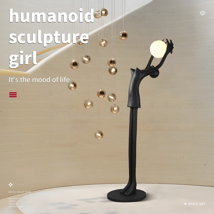 Podna lampa SILUETTE 1xE27/25W/230V 210 cm Human Girl