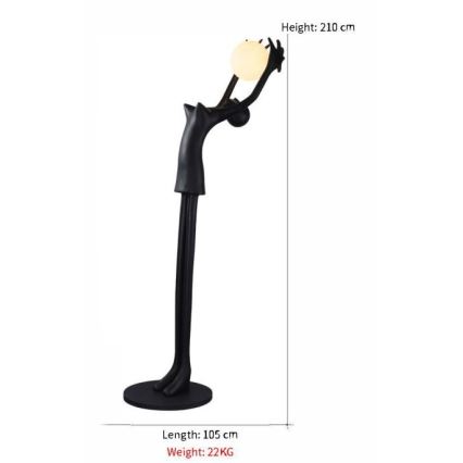 Podna lampa SILUETTE 1xE27/25W/230V 210 cm Human Girl
