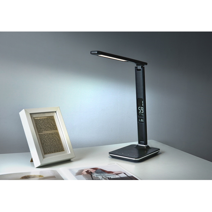 LED Prigušiva stolna lampa sa zaslonom LED/9W/230V/12V crna